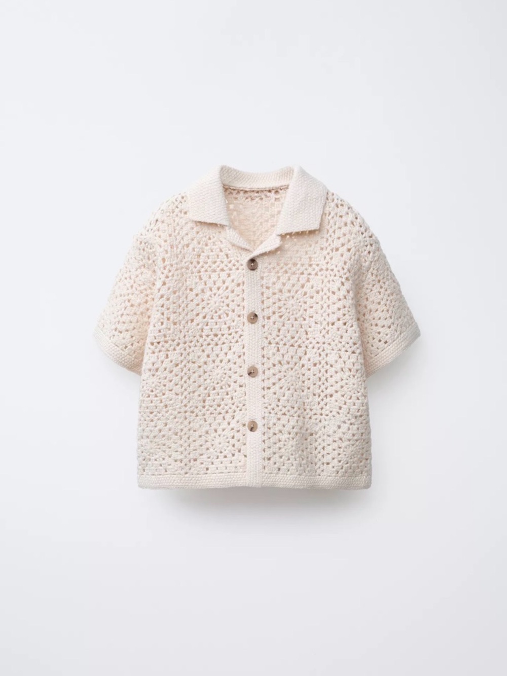 Zara Crochet Knit Shirt